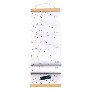 Toise déco pois roses dorés et gris