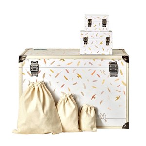 Coffre à souvenirs blés oiseaux - jaune