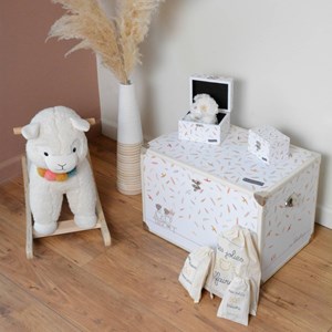 Coffre à souvenirs blés oiseaux - jaune