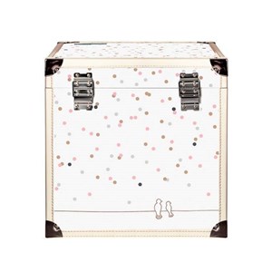 Petit coffre souvenirs pois - rose doré