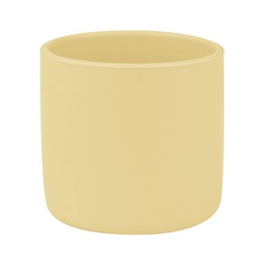 Gobelet bébé verre en silicone jaune