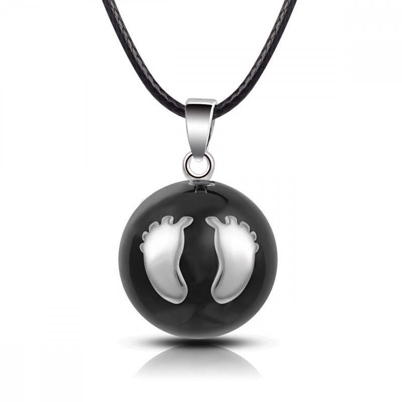 Bijou bola de grossesse - Bola de grossesse noir pied argent