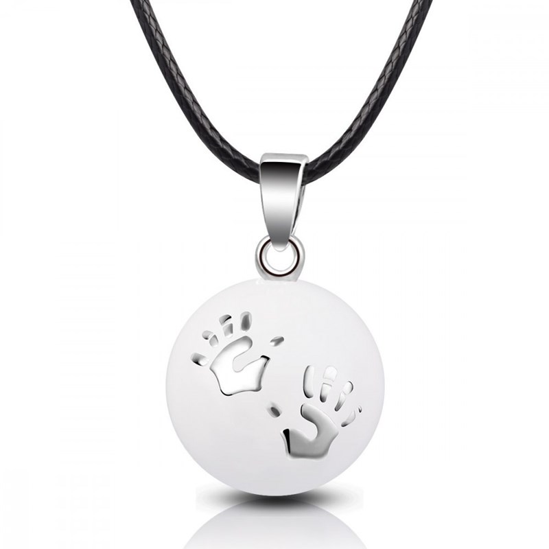 Bijou bola de grossesse - Bola de grossesse blanc main argenté