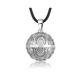 Bola de grossesse argent spirales verti