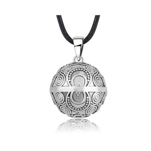 Bola de grossesse argent spirales verti