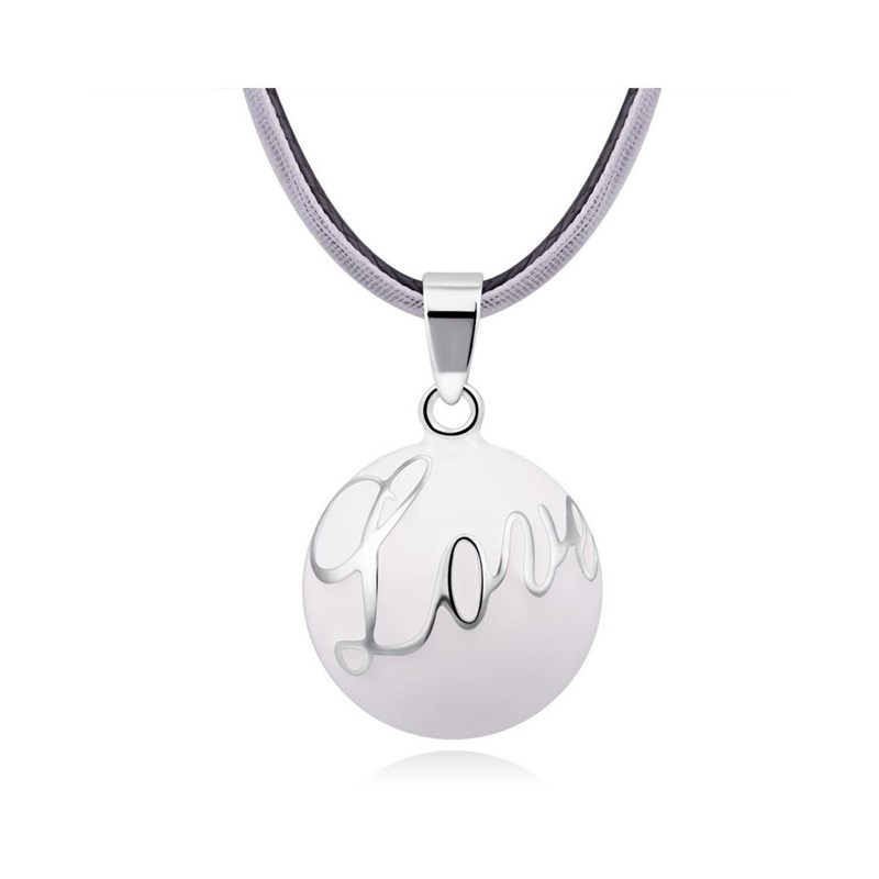 Bijou bola de grossesse - Bola de grossesse blanc love argenté