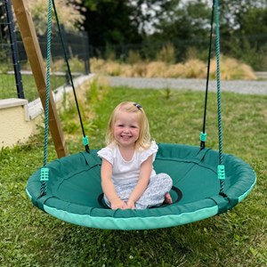 Balançoire ronde nid d'oiseau pour por