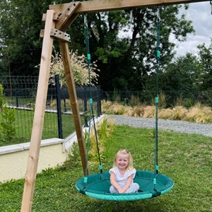 Balançoire ronde nid d'oiseau pour por
