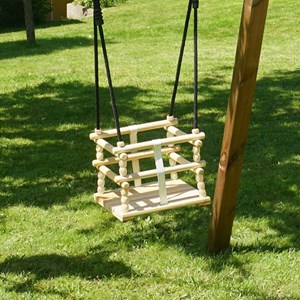 Siège balançoire bébé en bois perles – a