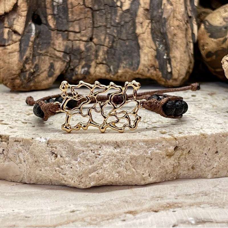 L'Atelier du Bonheur - Bracelet équilibre en pierre de lave