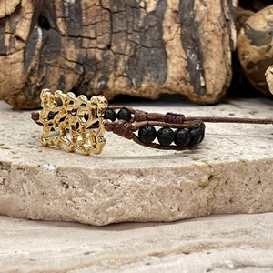 Bracelet équilibre en pierre de lave