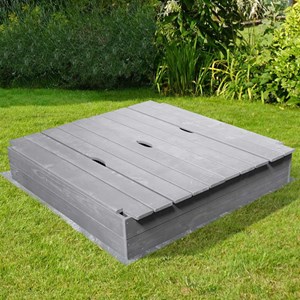 Bac à sable en bois avec banc