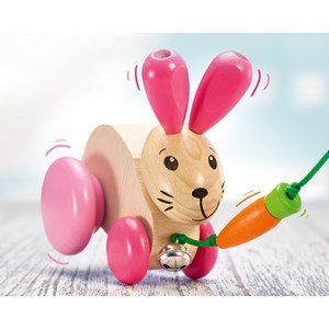 Hanna hoppel lapin en bois à tirer