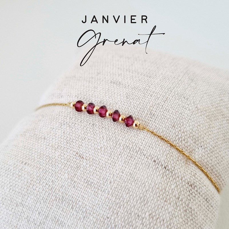 Tadaam - Bracelet or gold filled et grenat