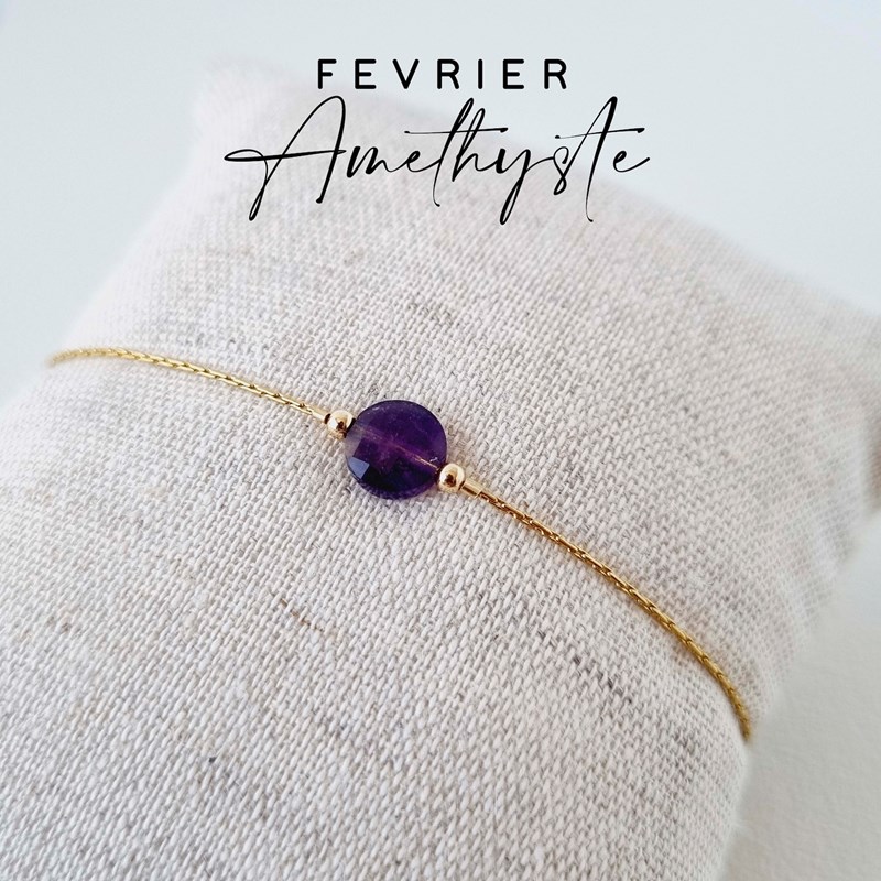 Tadaam - Bracelet or gold filled et améthyste