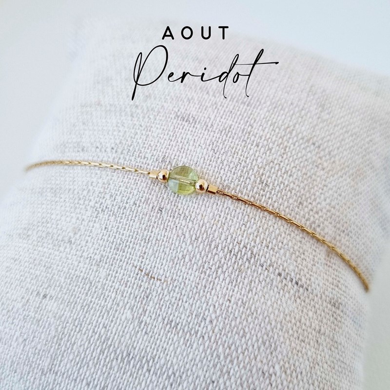 Tadaam - Bracelet or gold filled et péridot