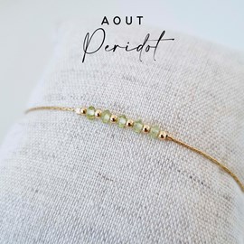 Bracelet or gold filled et péridot