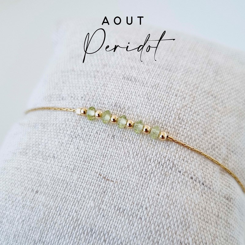 Tadaam - Bracelet or gold filled et péridot