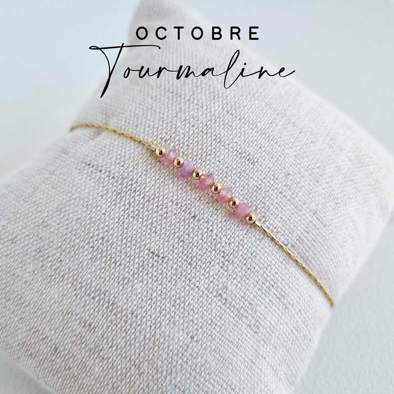 Tadaam - Bracelet or gold filled et tourmaline