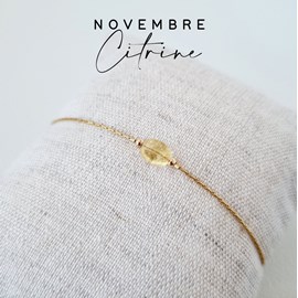 Bracelet or gold filled et citrine