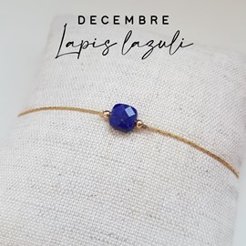 Bracelet or gold filled et lapis lazuli