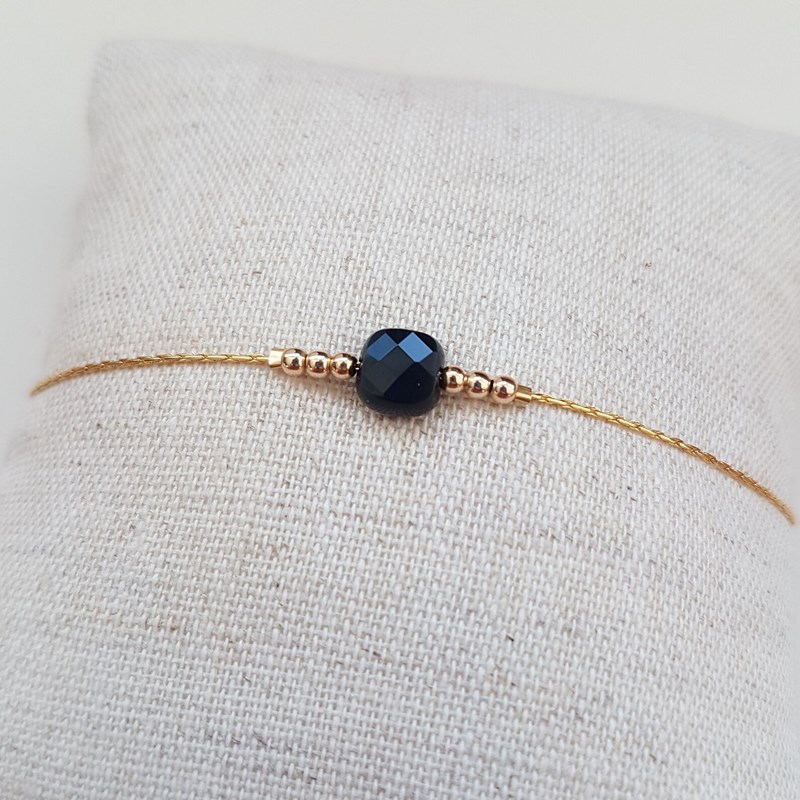 Tadaam - Bracelet or gold filled et onyx