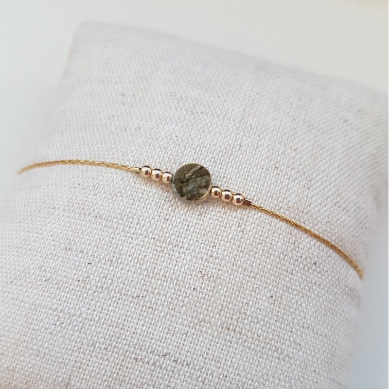 Bracelet or gold filled et pyrite