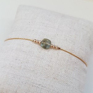 Bracelet or gold filled et labradorite