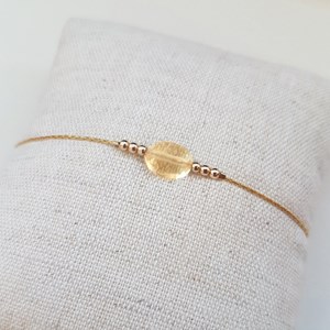 Bracelet or gold filled et citrine