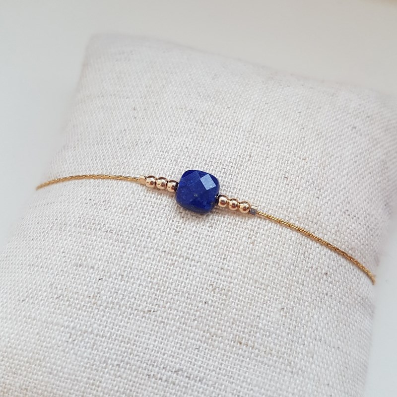 Tadaam - Bracelet or gold filled et lapis lazuli