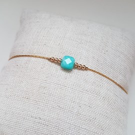 Bracelet or gold filled et amazonite