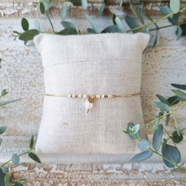 Bracelet fin avec pierres de lune - t