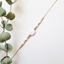 Bracelet fin avec opale rose - x