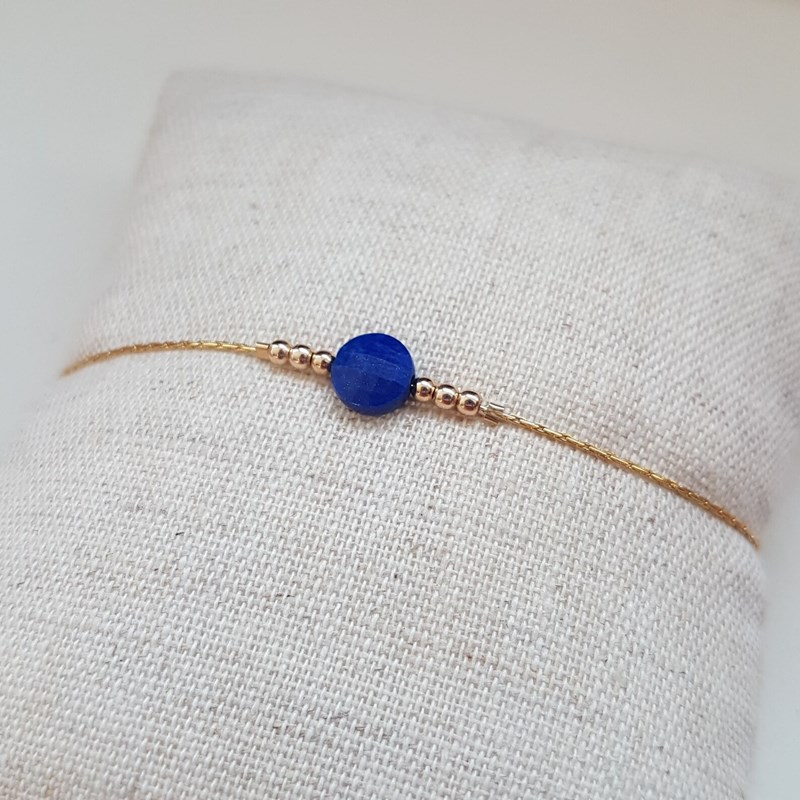 Tadaam - Bracelet or gold filled et lapis lazuli