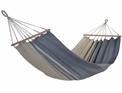 Hamac graphik anthracite-taupe 300x140cm certifié fsc 100%