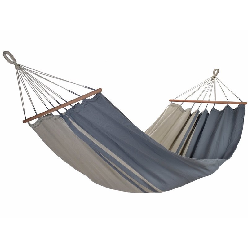 Jobek - Hamac graphik anthracite-taupe 300x140cm certifié fsc 100%