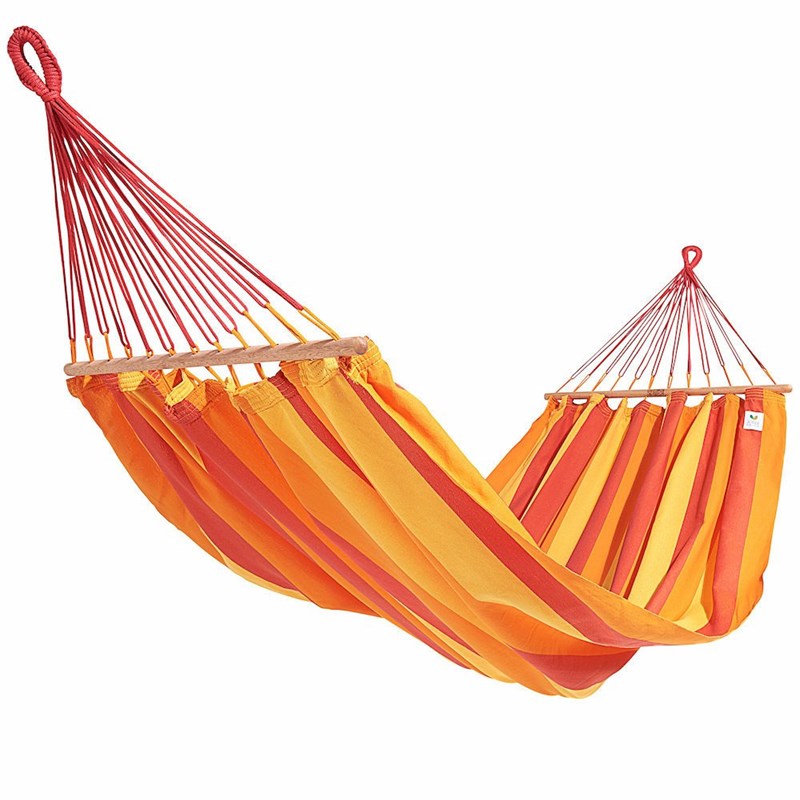Hamac graphik rouge-jaune-orange 300x140cm certifié fsc 100%