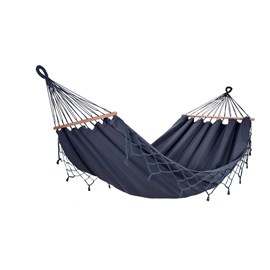 Hamac graphik anthracite à franges