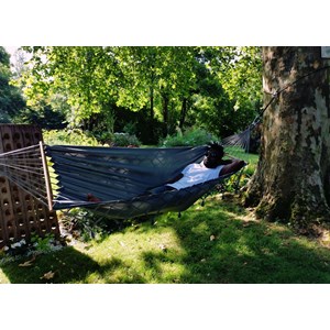 Hamac graphik anthracite à franges