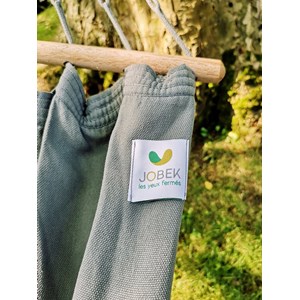 Hamac graphik anthracite à franges