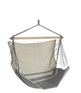 Chaise hamac coloris anthracite-taupe certifié fsc 100% - trankil - 110x140cm