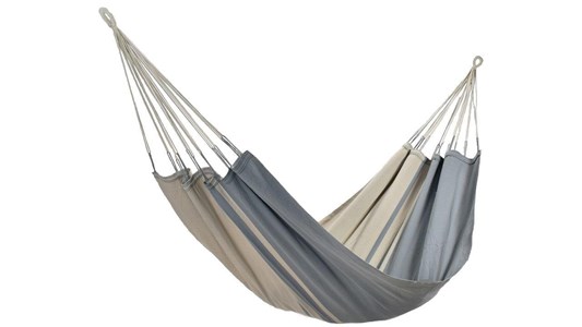 Hamac traditionnel coloris anthracite-taupe - kocon - 340x140cm