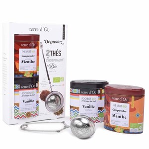 Coffret 2 thés et cuillère à thé