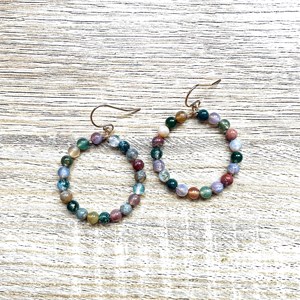Boules d'oreilles wanda agate mousse