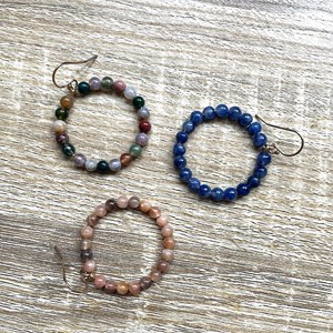 Boules d'oreilles wanda aventurine bleue