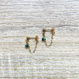 Boules d'oreilles lina epidote verte