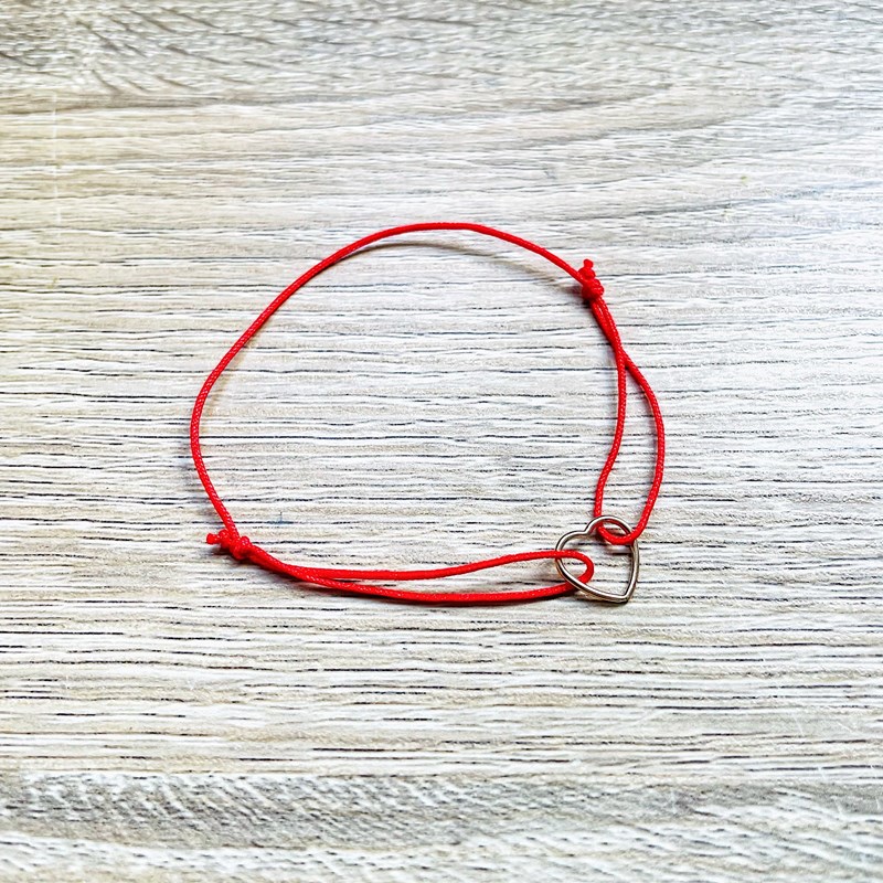 Ysie - Bracelet réglable mon cœur rouge