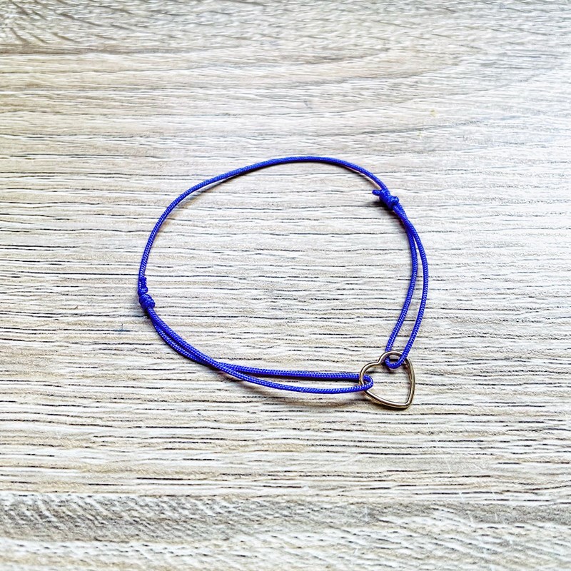 Ysie - Bracelet réglable mon cœur violet