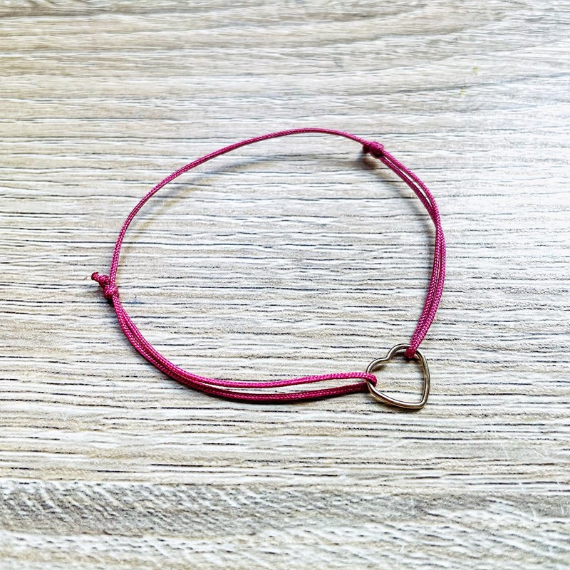 Ysie - Bracelet réglable mon cœur vieux rose