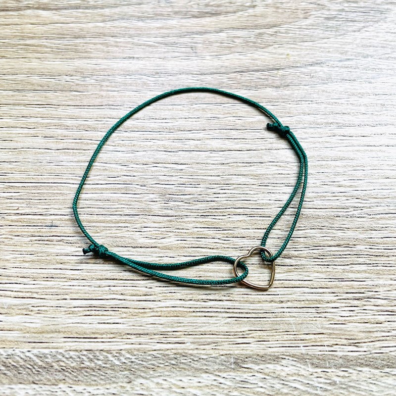 Ysie - Bracelet réglable mon cœur vert